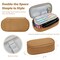 Wrapables Simple Large Capacity Double Compartment Pencil Case, Pencil Pouch for Stationery Tools, Khaki